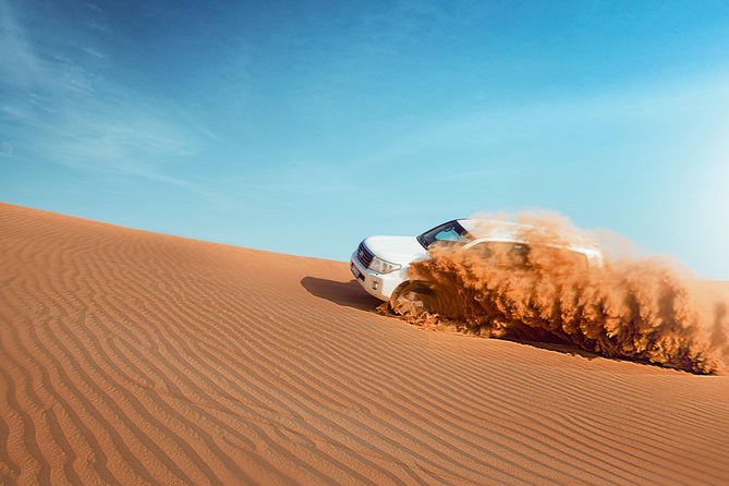 Desert Safari Dubai With Dune Bashing, Sandboarding, Camel Ride, 5 Shows, Dinner - The Thrilling Adventure of Dune Bashing