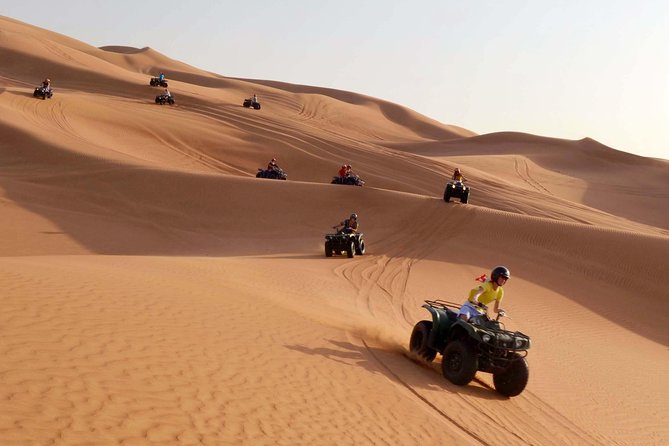 Dubai: Half-Day Quad Bike Safari, Camel Ride & Refreshment - Thrilling Sandboarding Experience on the Dunes