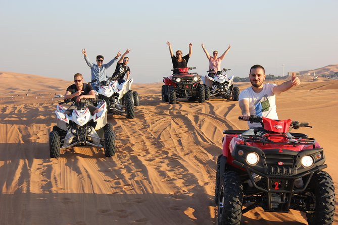 Dubai Desert Safari, Quad Bike Ride, Sandboarding, Camel Ride - The Ultimate Desert Adventure: Quad Biking, Sandboarding, and Camel Riding