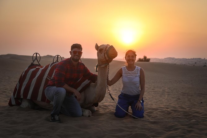 Dubai: Sunset Camel Caravan Safari With BBQ Dinner at Al Khayma Camp